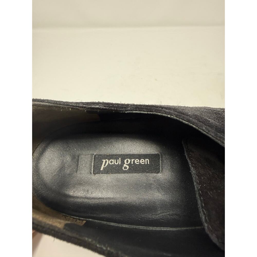 Paul Green Women's Alec Oxford Black Suede Lug Sole Metal Trim UK 4.5 / US 7 EUC - Picture 7 of 9
